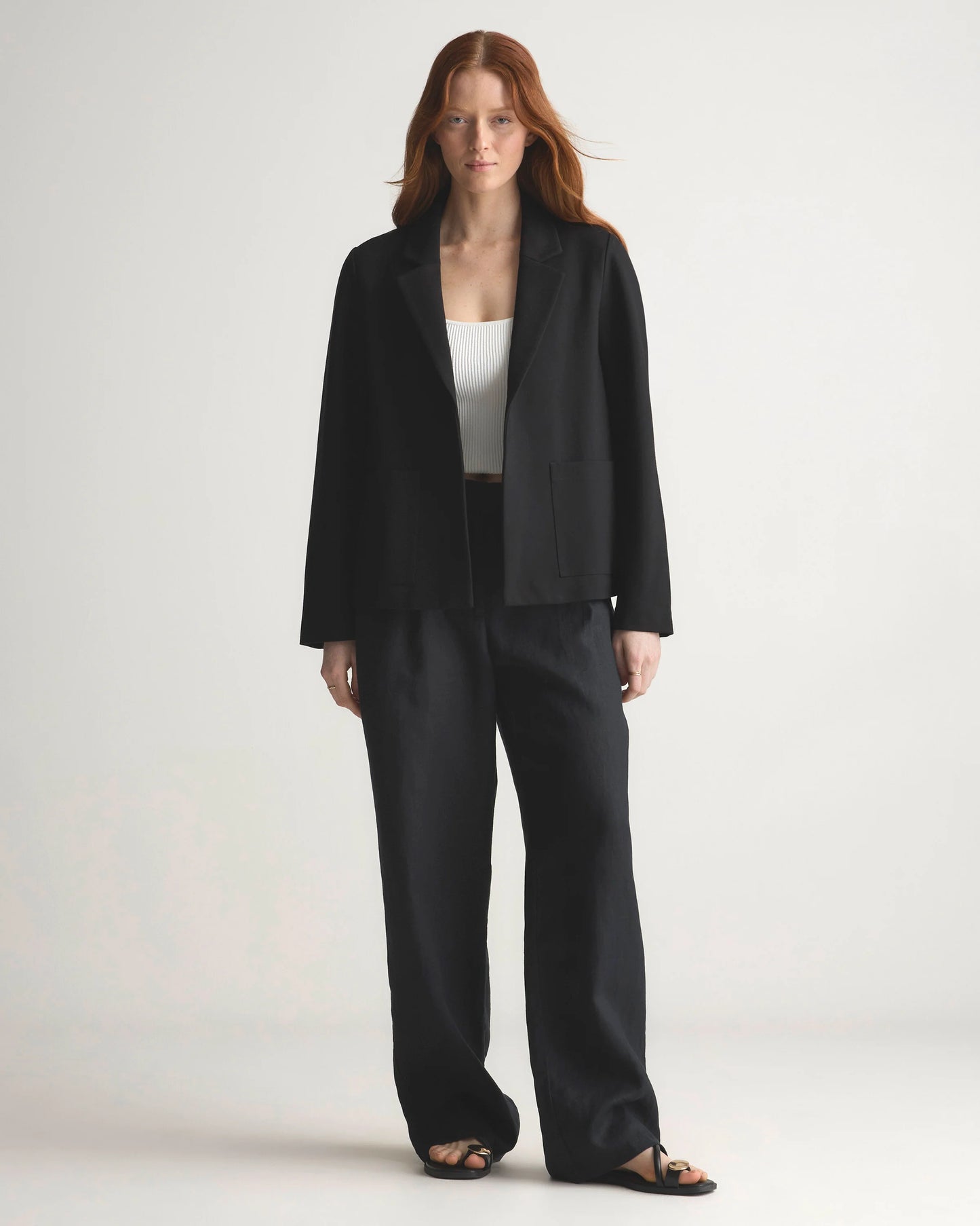 Ultra-Stretch Ponte Open Blazer - XS / Black
