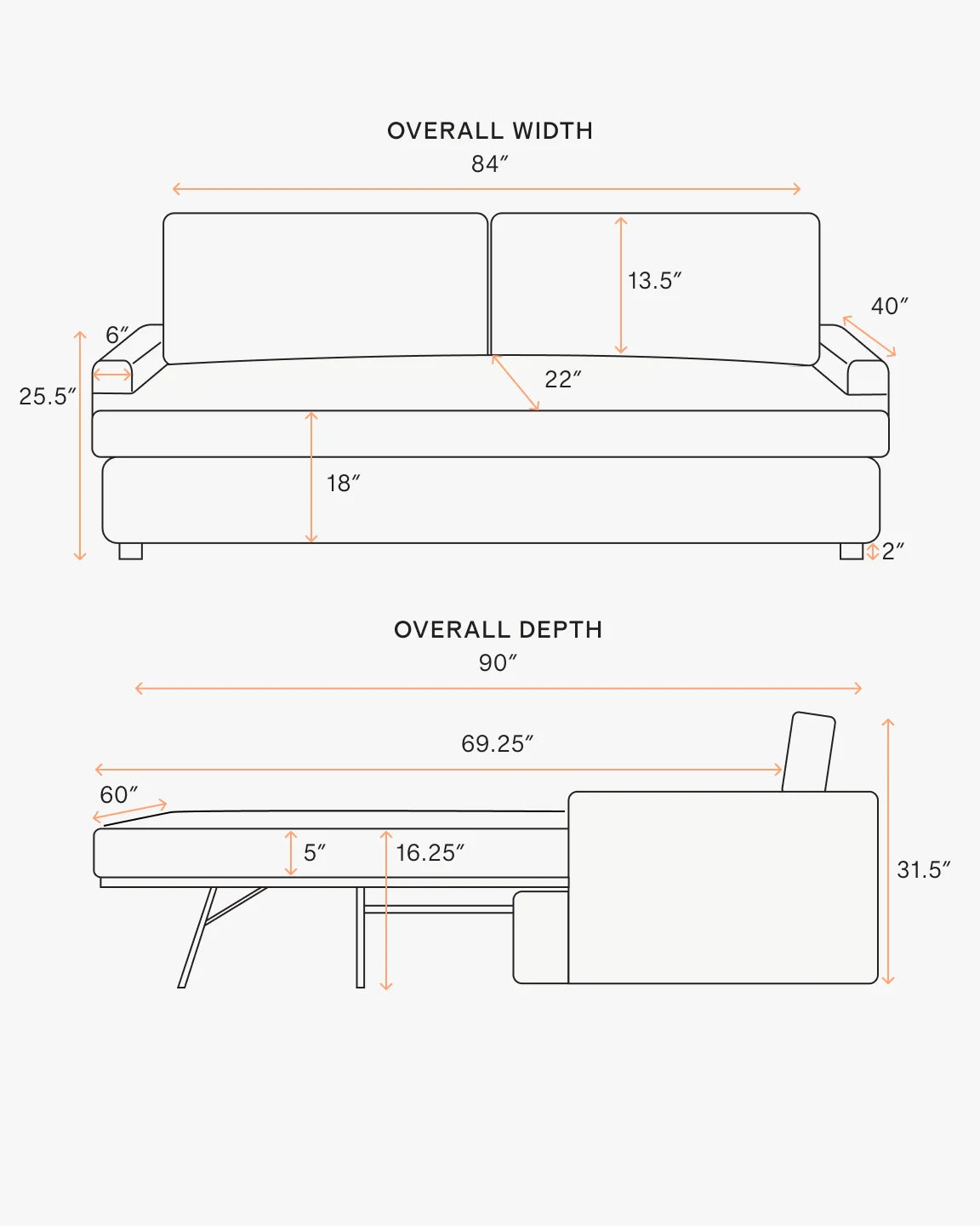 Sierra Curved Arm Sleeper Sofa in Performance Basketweave - One Size / Flax