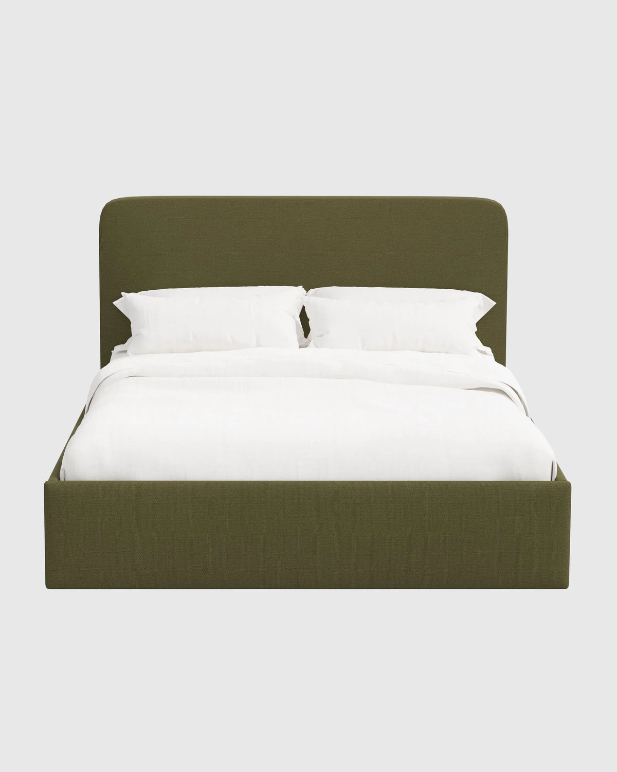 100% Linen Curved Bed - Full / Canvas
