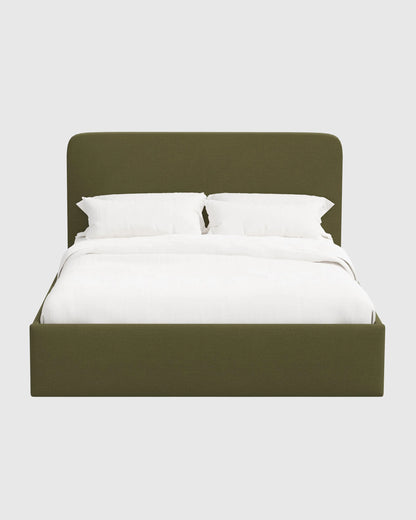100% Linen Curved Bed - Full / Canvas