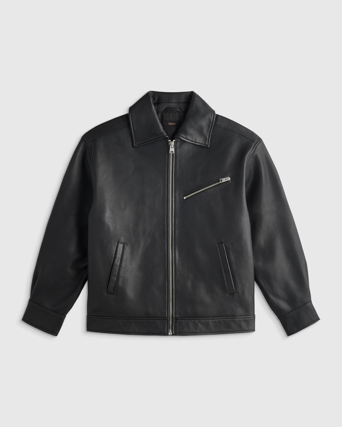 100% Leather Oversized Bomber Jacket - XS / Rich Brown