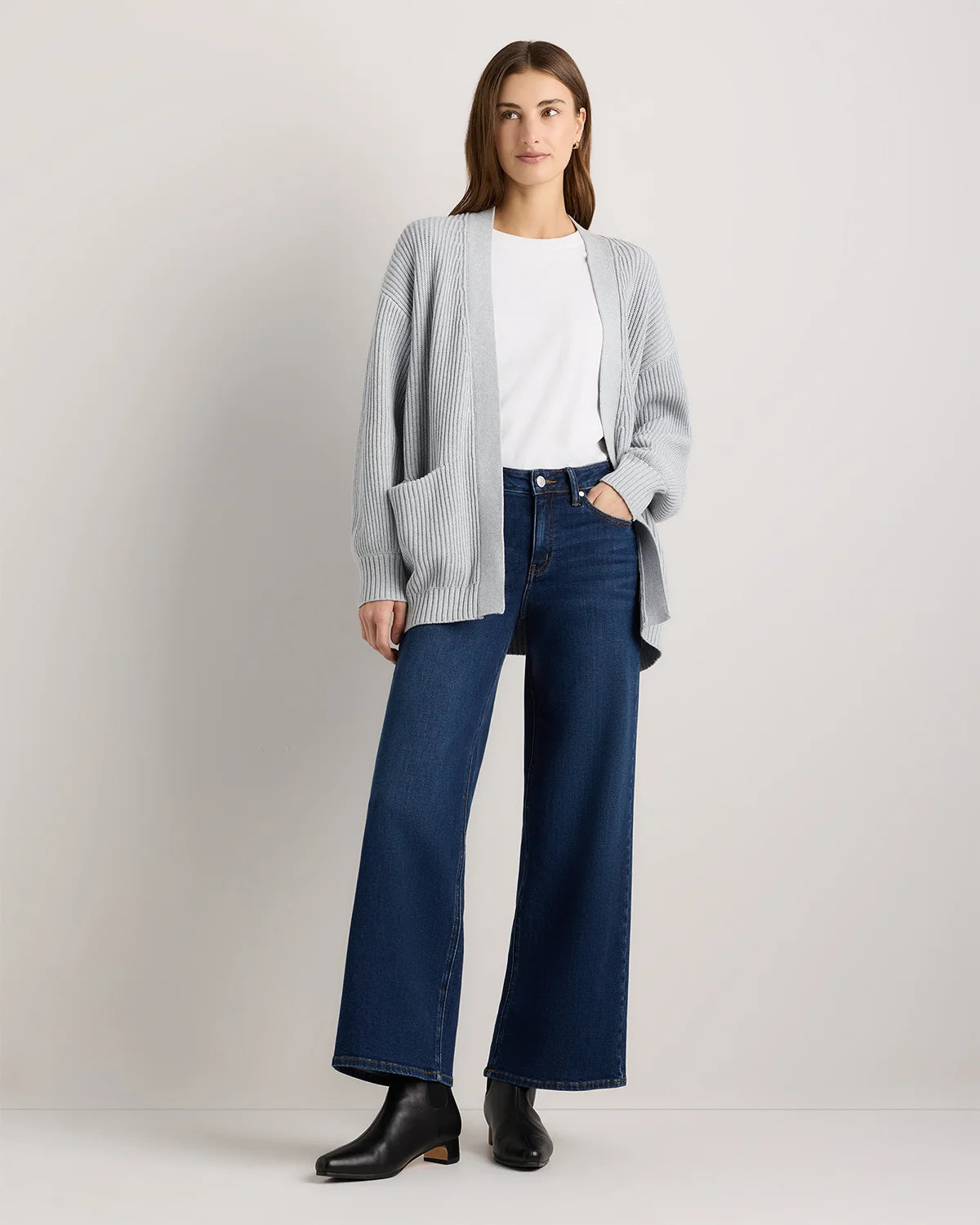100% Organic Cotton Oversized Cardigan - XS / Camel