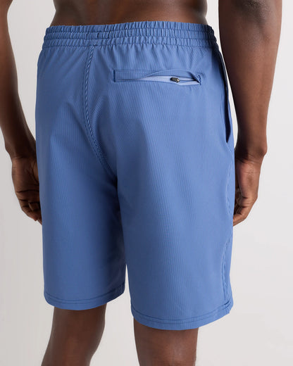 Italian Swim Trunks - 9" - S / Navy Palms