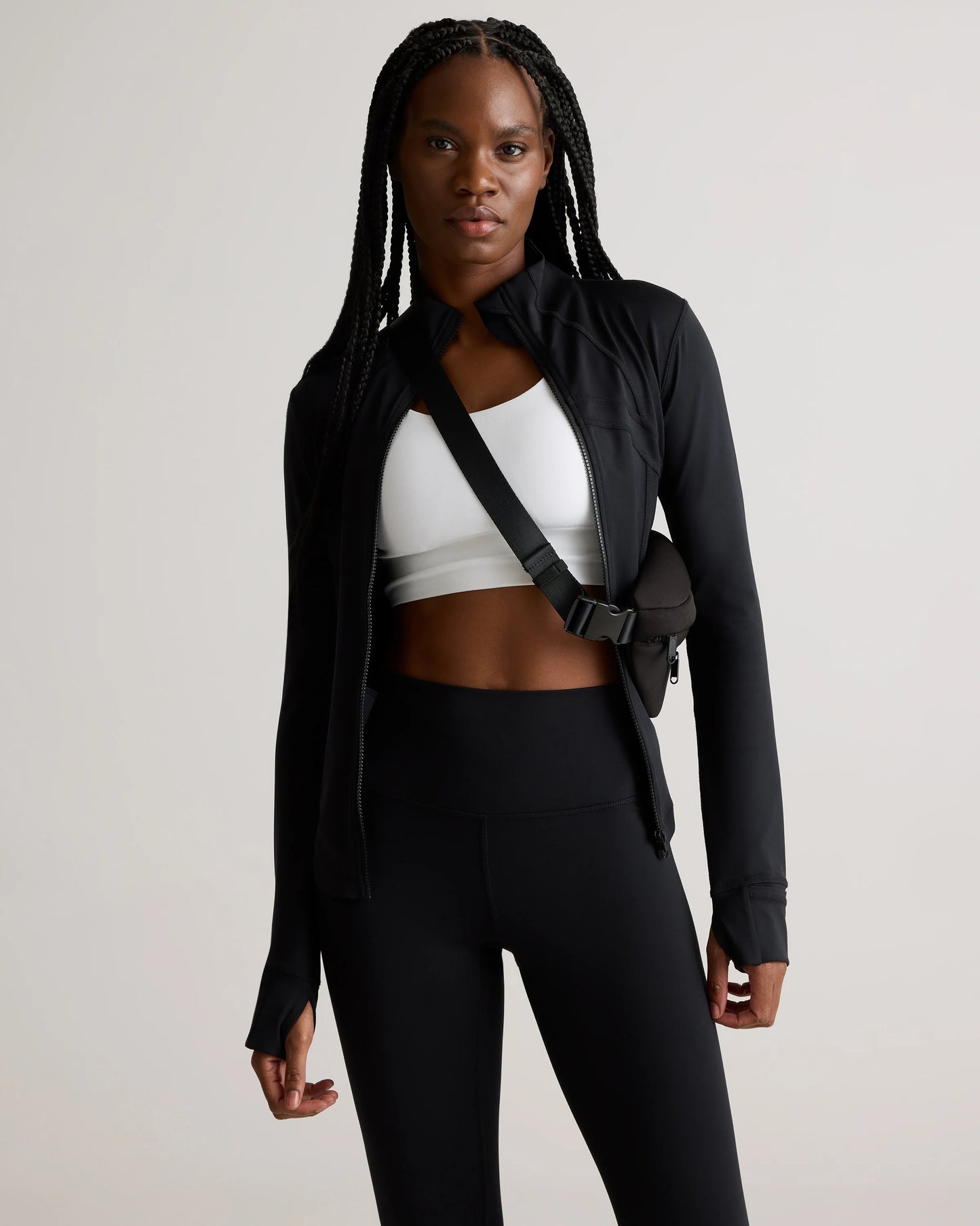 Power-Up Long Line Strappy Sports Bra - XS / Classic White
