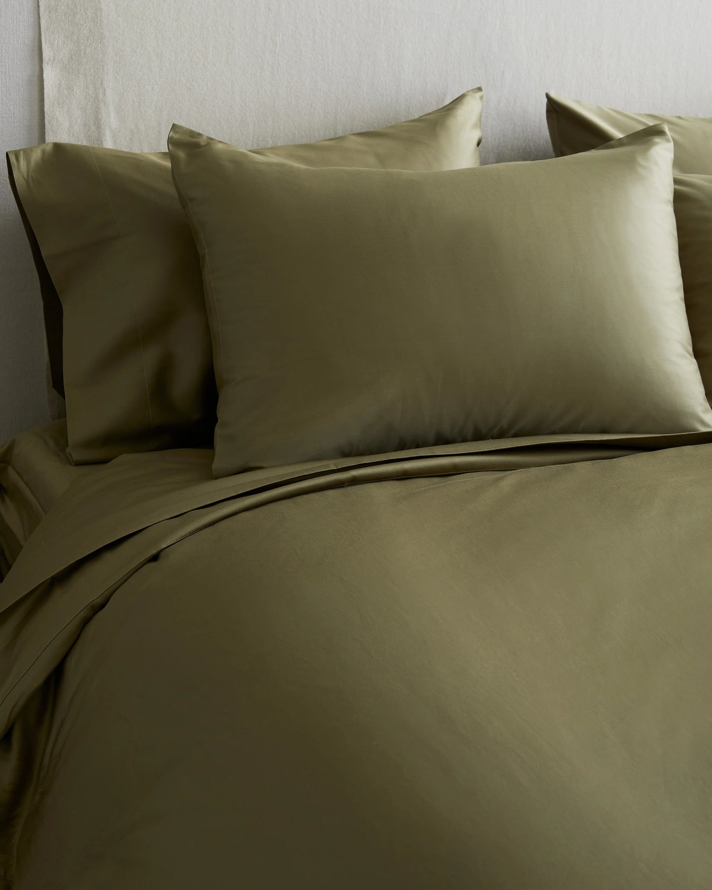 Luxury Organic Sateen Sham Set - Standard / Aloe