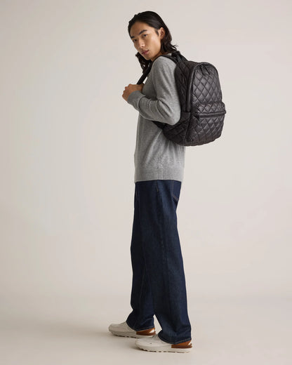 Transit Quilted Commuter Backpack - One Size / Taupe Brown