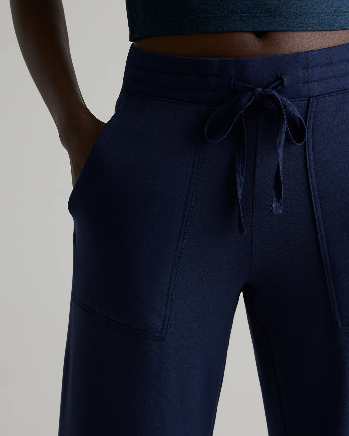 SuperSoft Fleece Cropped Wide Leg Pants - XS / Dried Fig