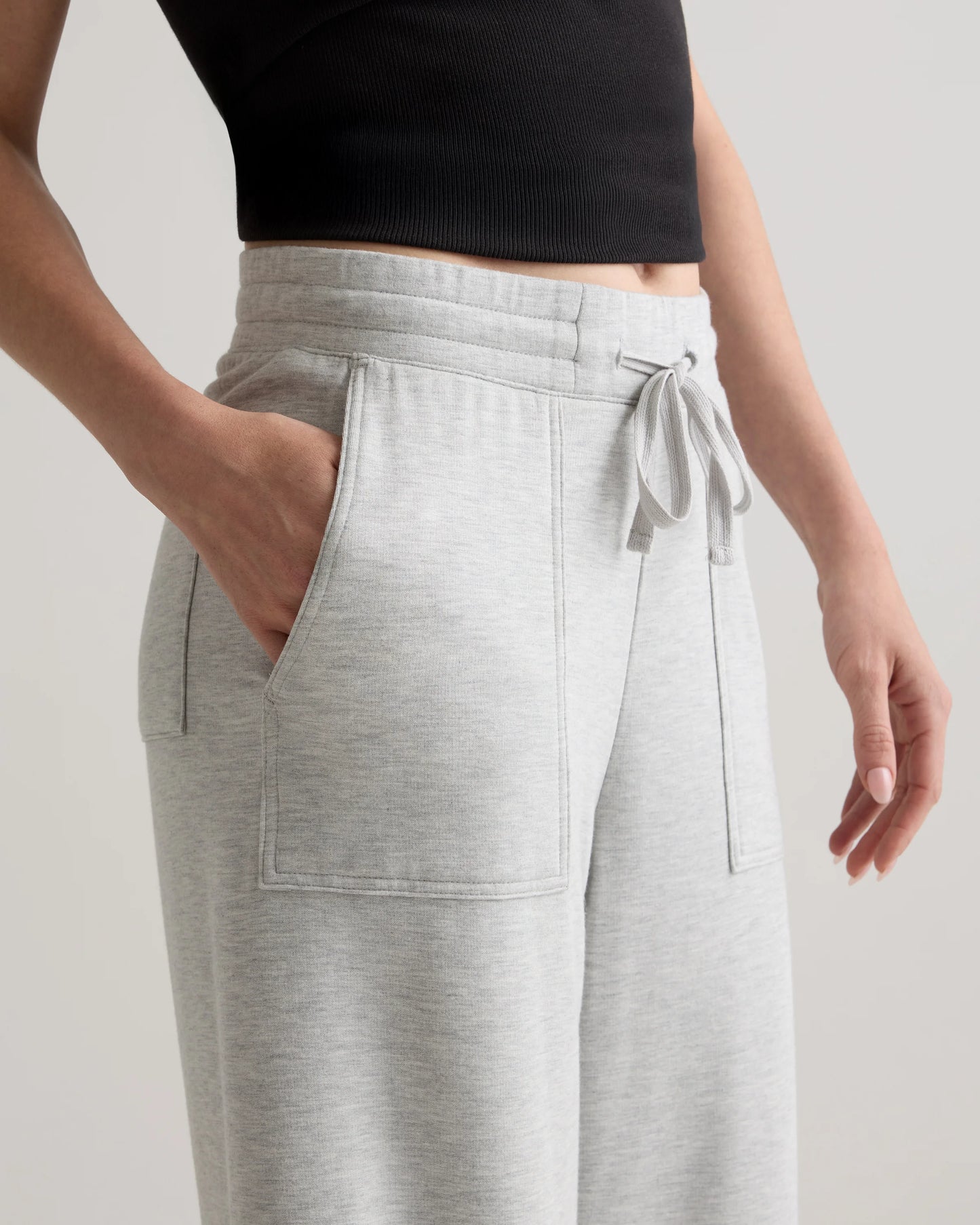 SuperSoft Fleece Cropped Wide Leg Pants - XS / Dried Fig