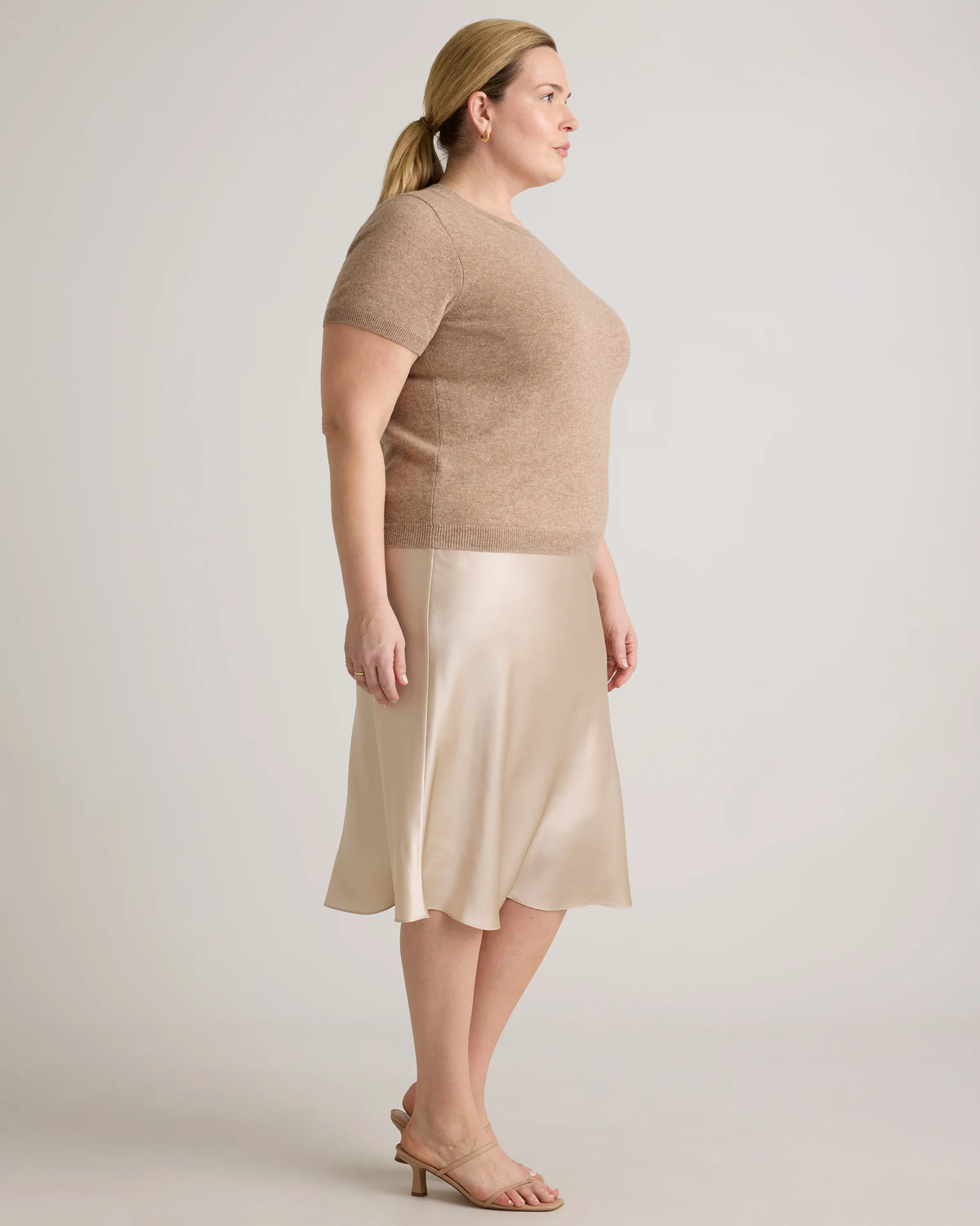 Mongolian Cashmere Tee - 1X / Heather Vintage Pink