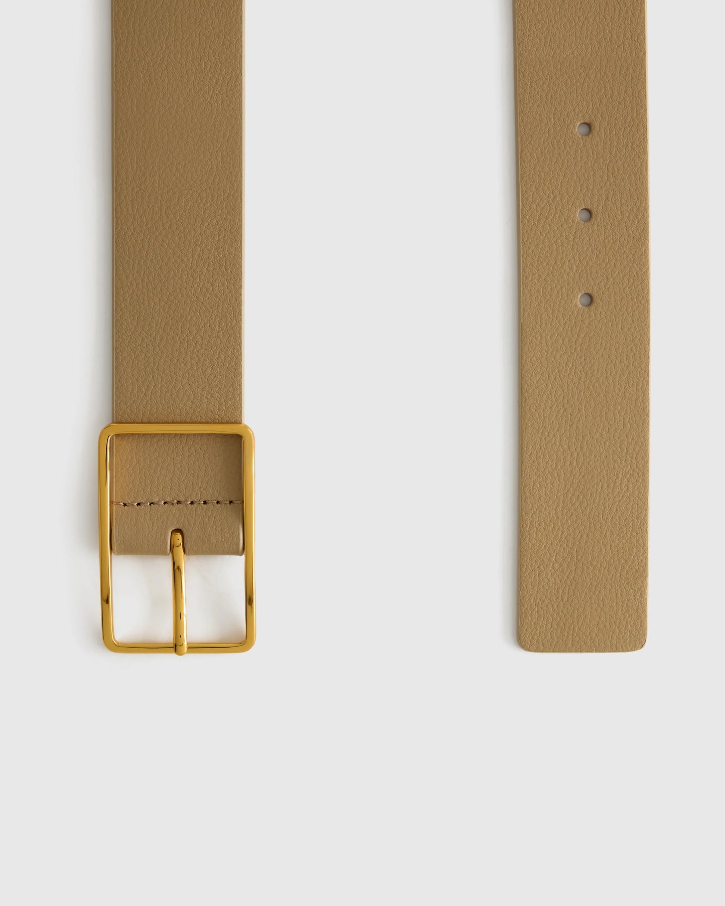 Siena Rectangle European Leather Belt - XS / Black