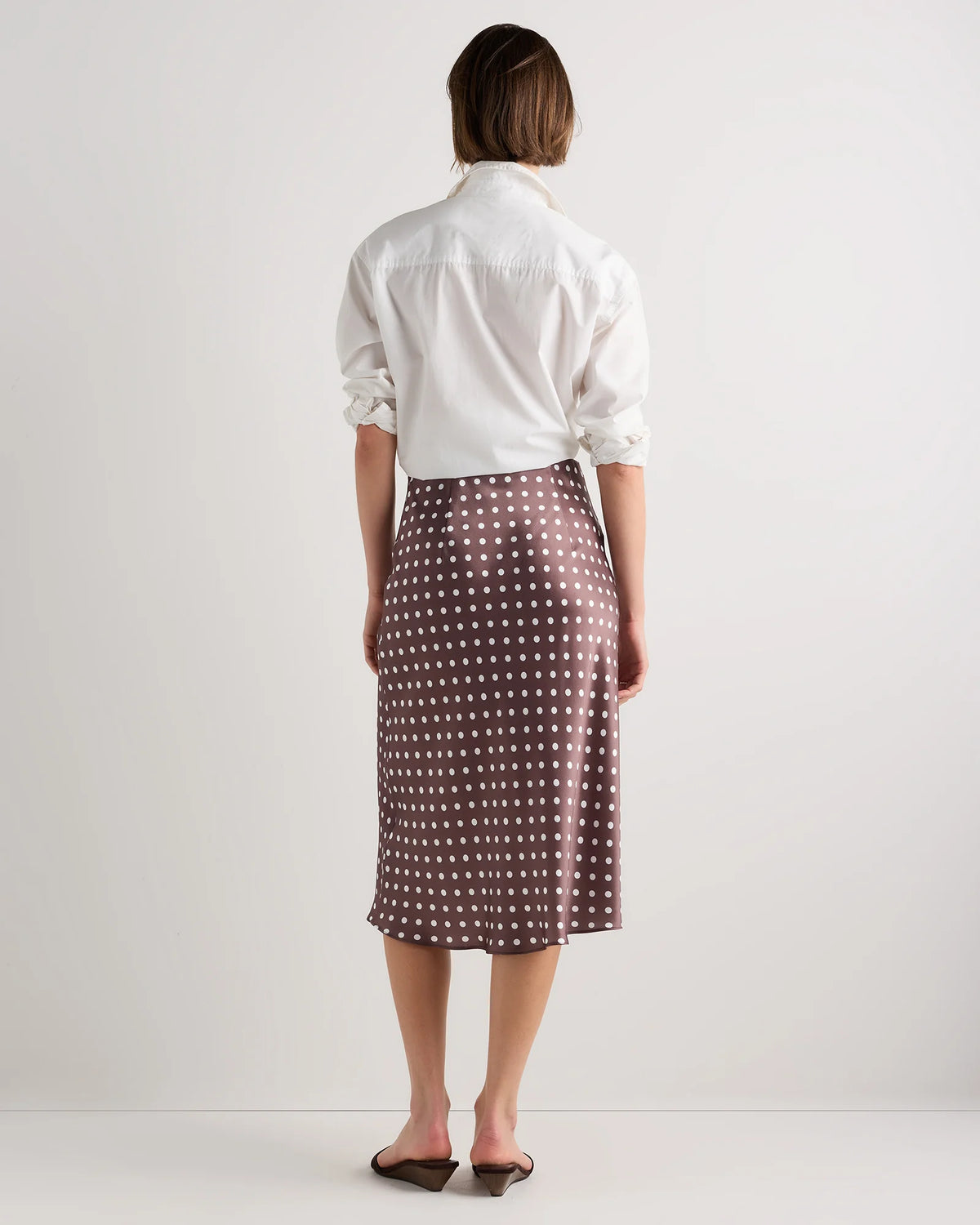 100% Washable Silk Skirt - XS / Champagne