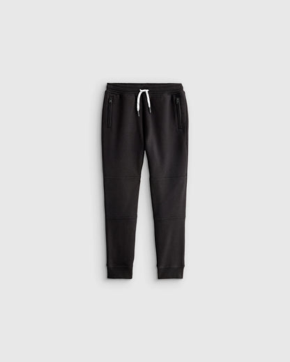 Organic Cotton French Terry Reinforced Knee Slim Jogger - 2T / Navy