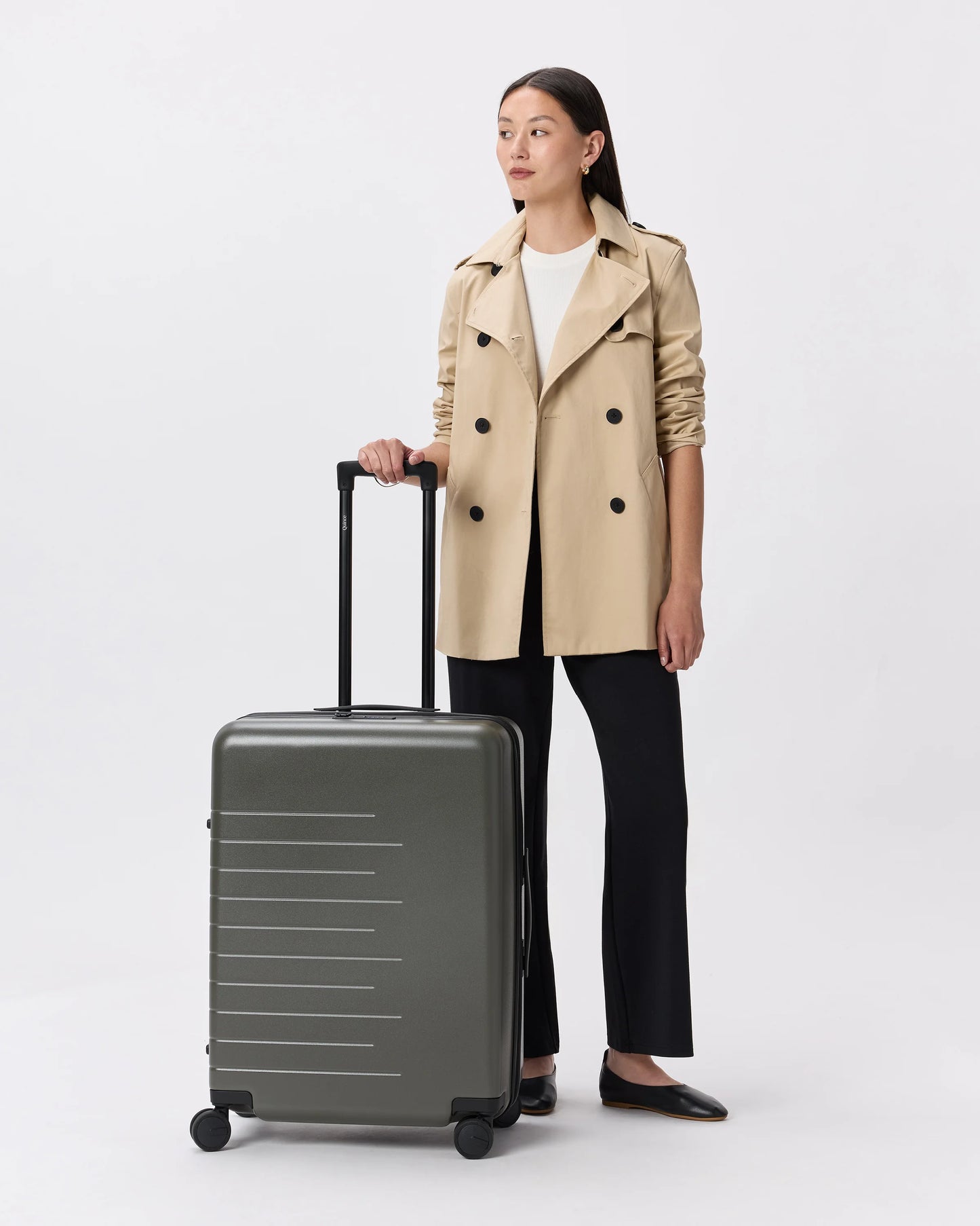 Expandable Medium Check-In Suitcase - One Size / Coastal Cobalt