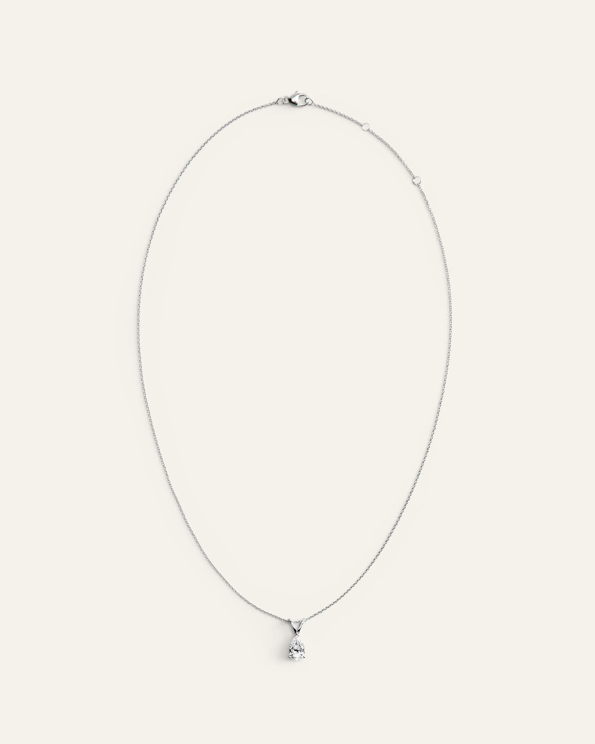14K Gold Lab Grown Diamond Pear Solitaire Necklace - 1ctw - One Size / Yellow Gold