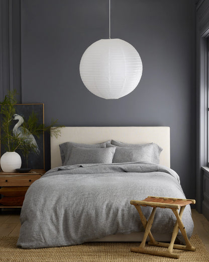 European Linen Chambray Duvet Cover Set - Twin / Natural