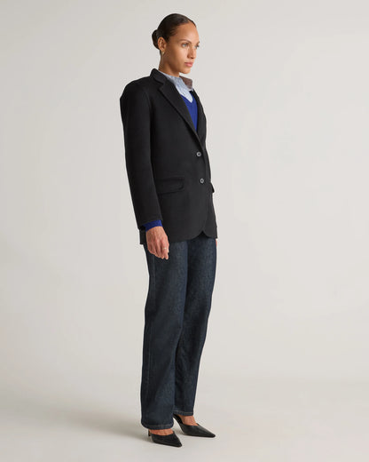 Double-Faced Merino Wool Soft Blazer - XS / Caramel