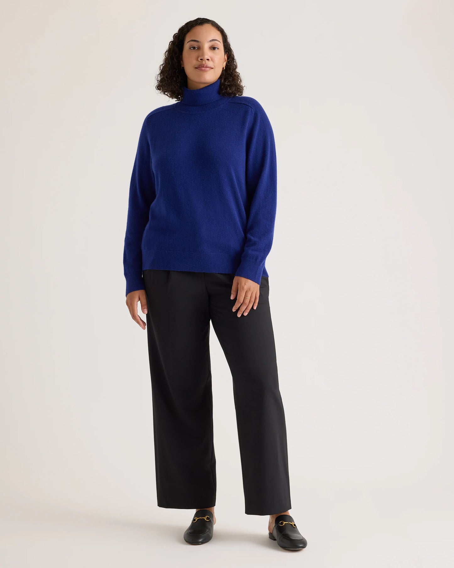 Mongolian Cashmere Turtleneck Sweater - XS / Heather Grey
