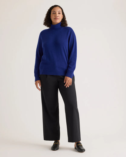 Mongolian Cashmere Turtleneck Sweater - XS / Heather Grey