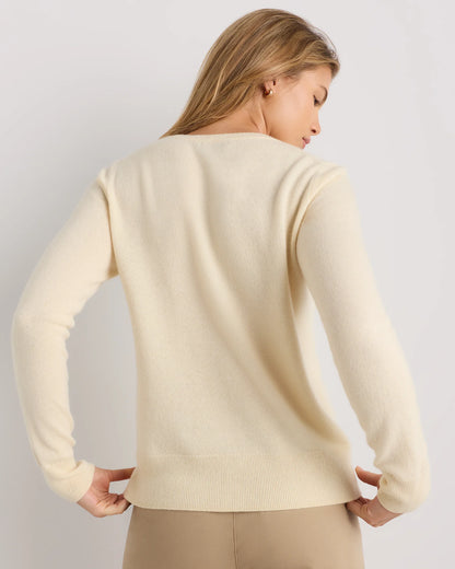 Mongolian Cashmere Cardigan Sweater - XS / Black