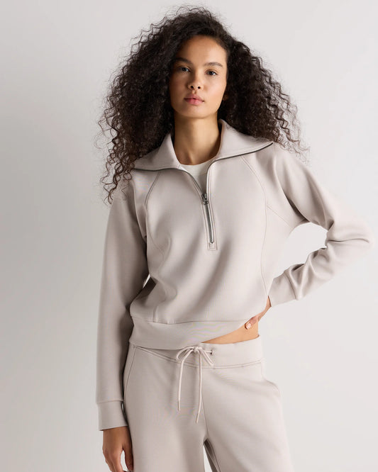 CloudComfort Half Zip Sweatshirt - XS / Pebble Beige