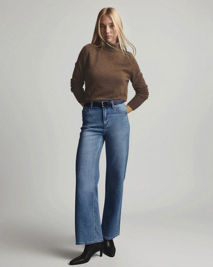 Mongolian Cashmere Turtleneck Sweater - XS / Heather Grey