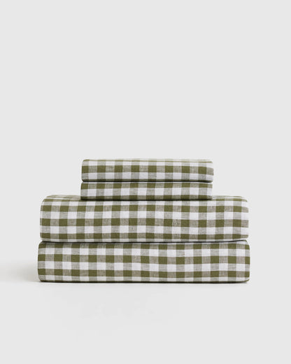 European Linen Sheet Set - Twin / Peach