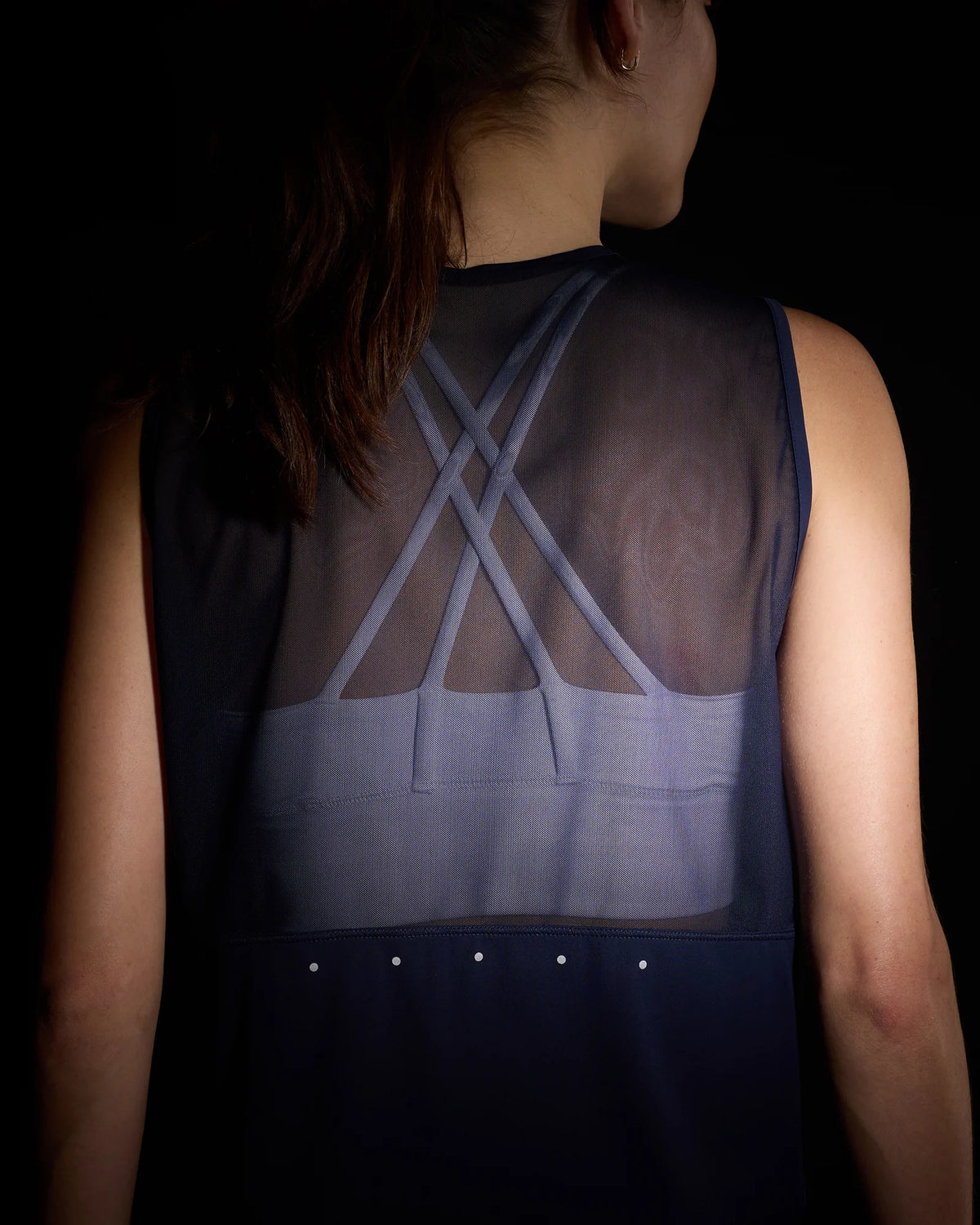 Essential Run Cropped Muscle Tank - XS / Deep Navy