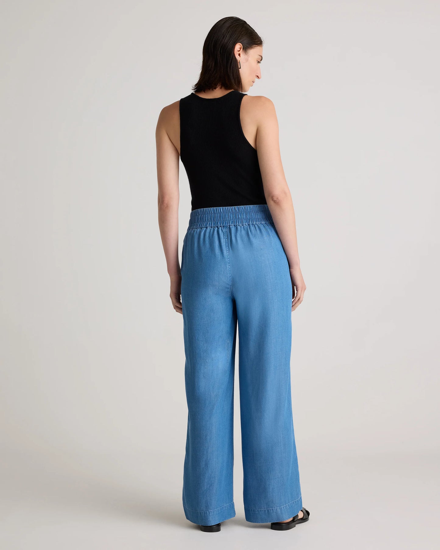 Pull-On Tencel Chambray Pants - XS / Medium Indigo