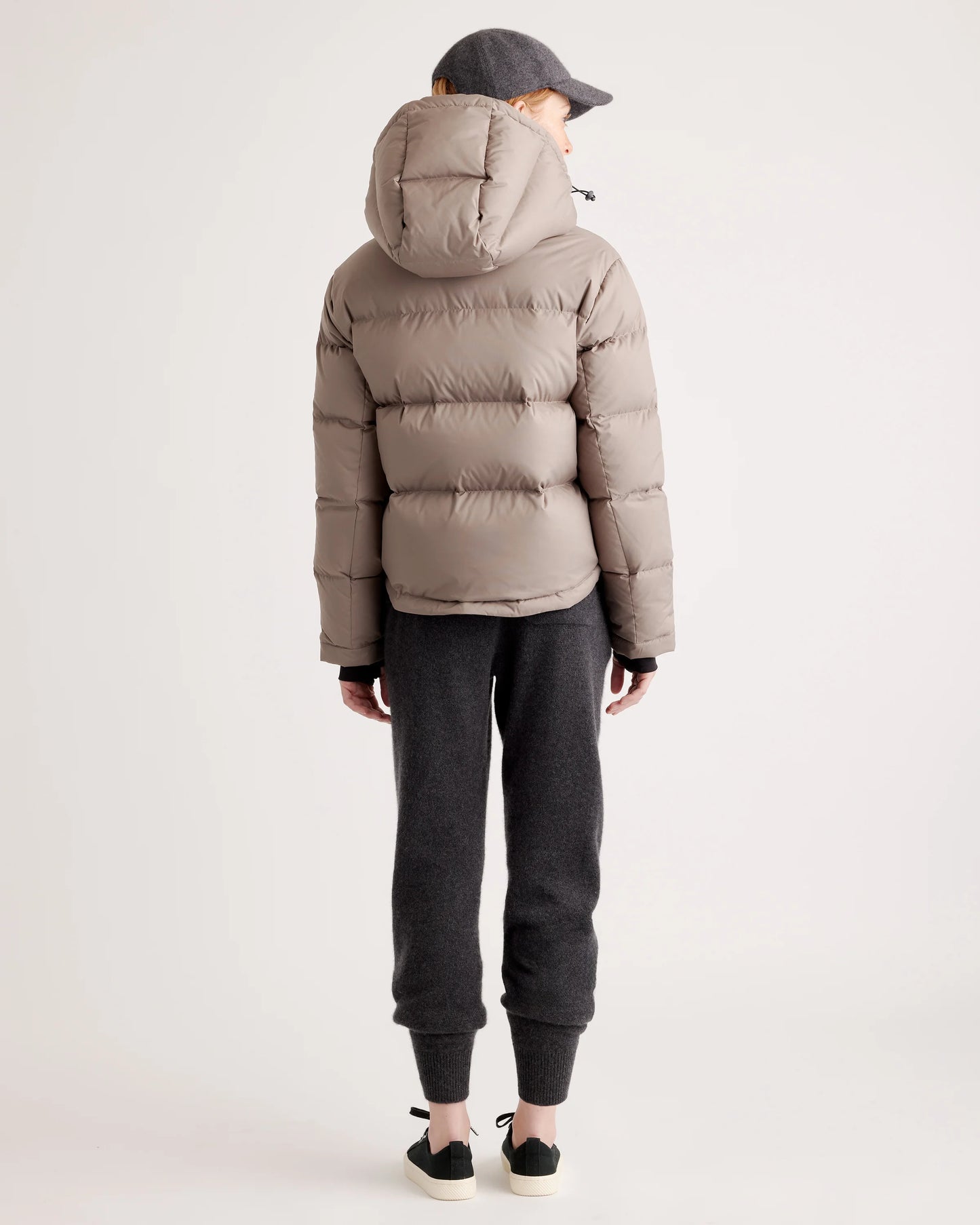 Responsible Down Cropped Puffer Jacket - XS / Shiny Black
