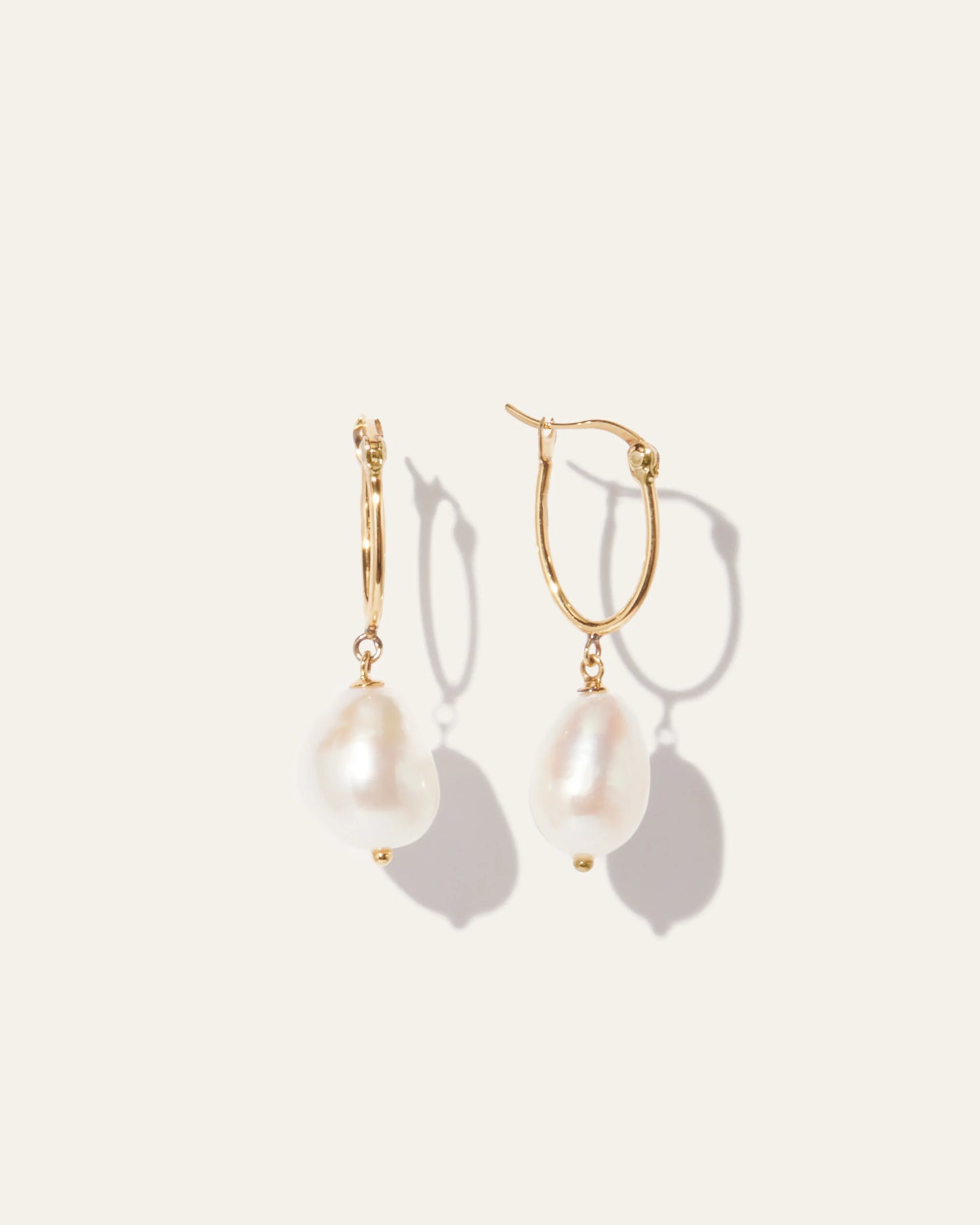 Freshwater Cultured Pearl Hoops - One Size / Gold Vermeil