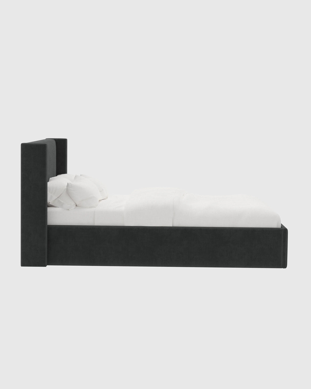 Wingback Bed in Performance Velvet - Full / Butterscotch