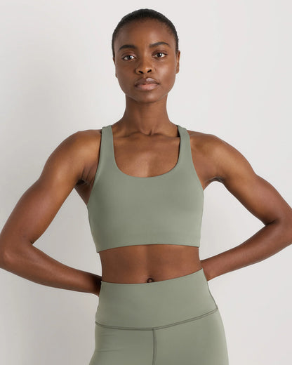 Ultra-Form Scoop Neck Longline Bra - XS / Black Camo