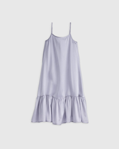 100% Washable Silk Dress - 2T / Grey Lilac