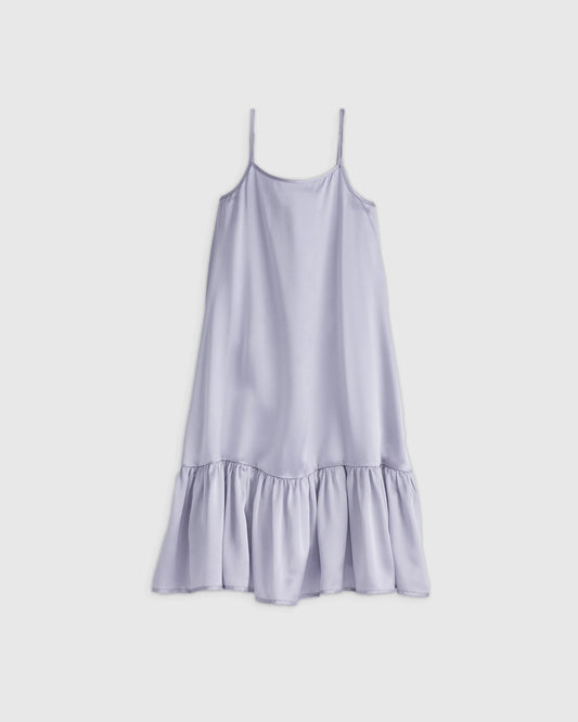 100% Washable Silk Dress - 2T / Grey Lilac