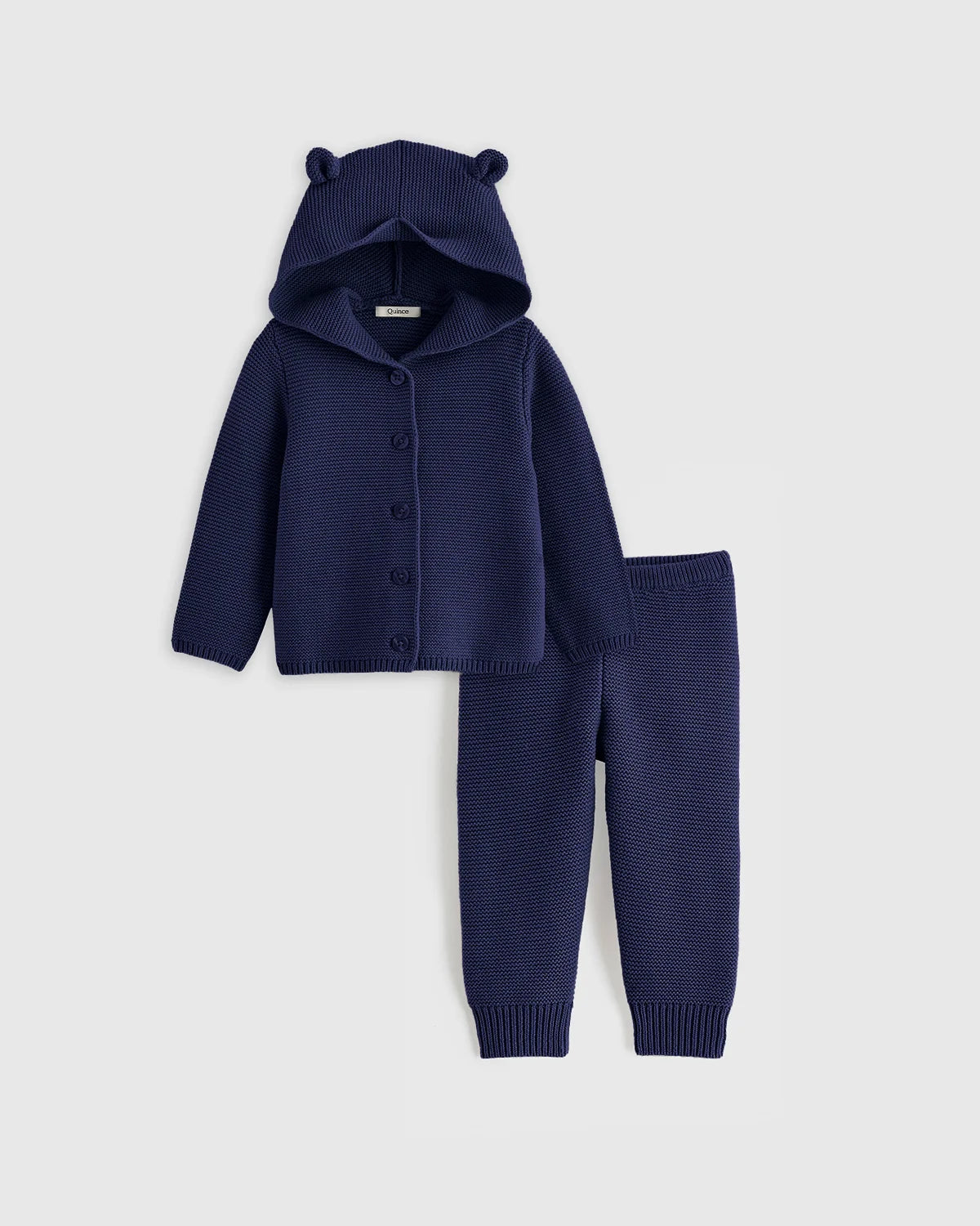 100% Organic Cotton Sweater Set - 0-3M / Ivory
