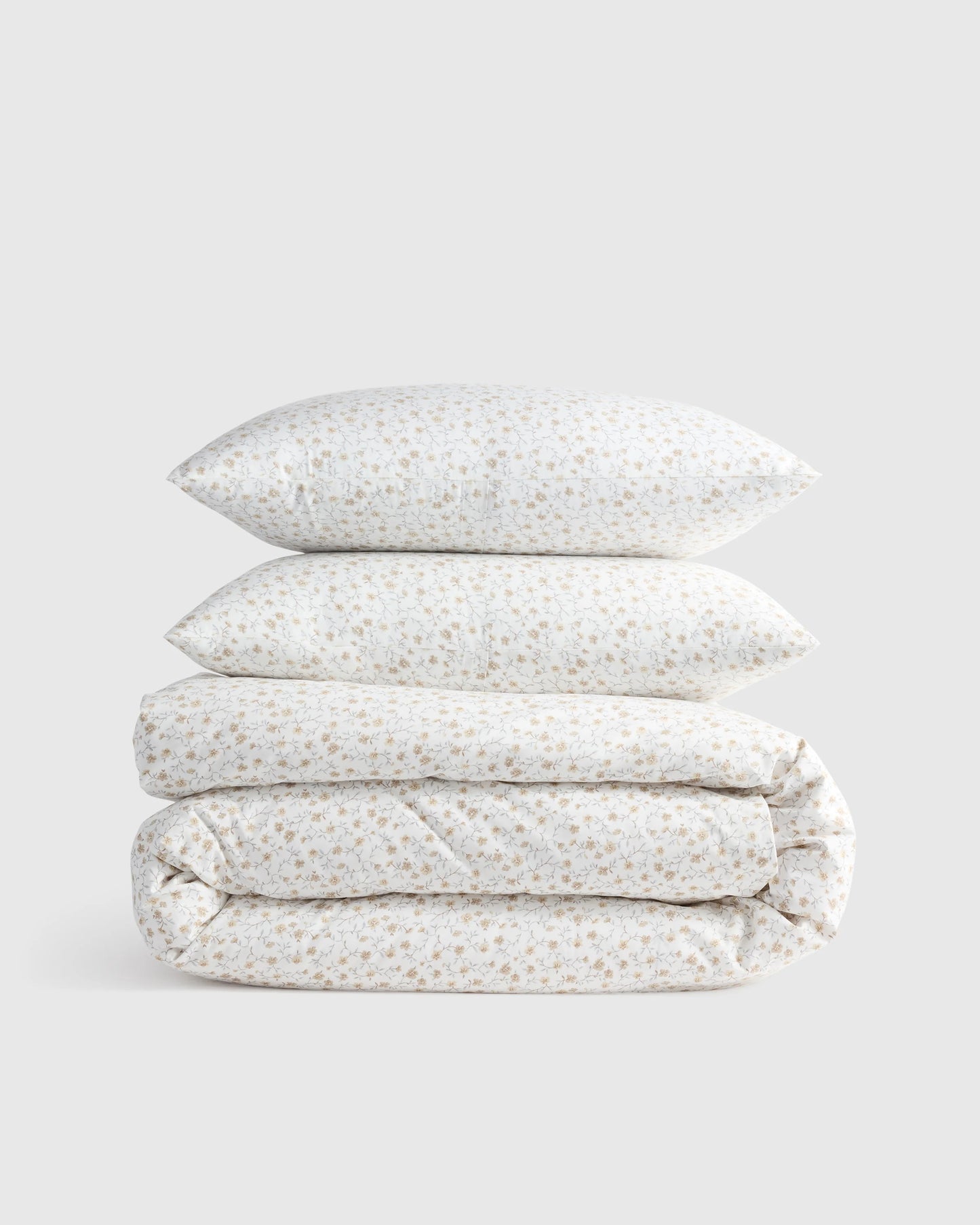 Organic Crisp Percale Duvet Cover Set - Twin / Espresso