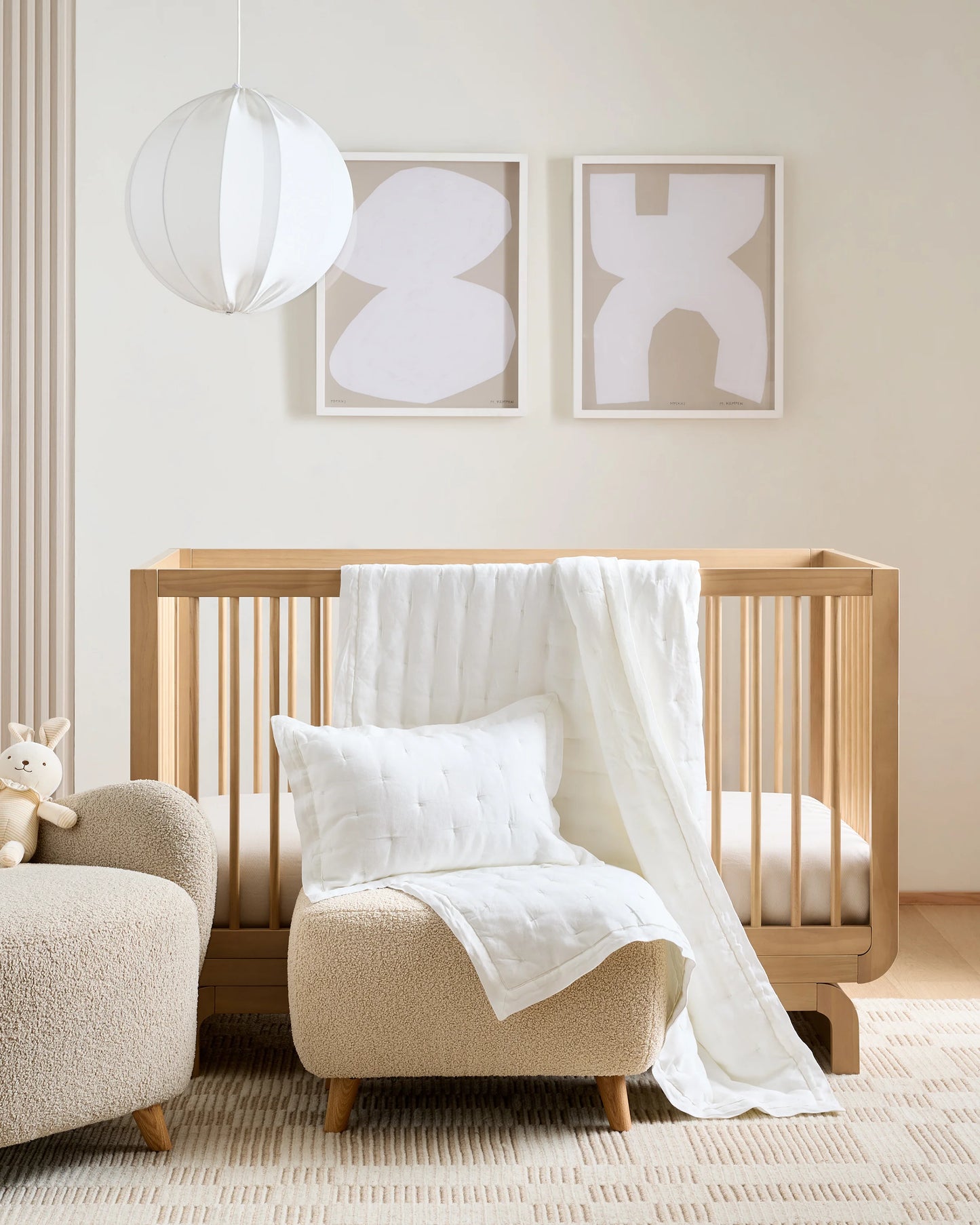 European Linen Toddler Dream Quilt & Sham Set - One Size / Sand