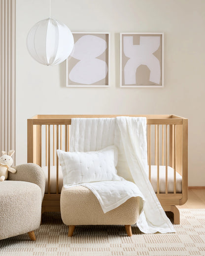 European Linen Toddler Dream Quilt & Sham Set - One Size / Sand