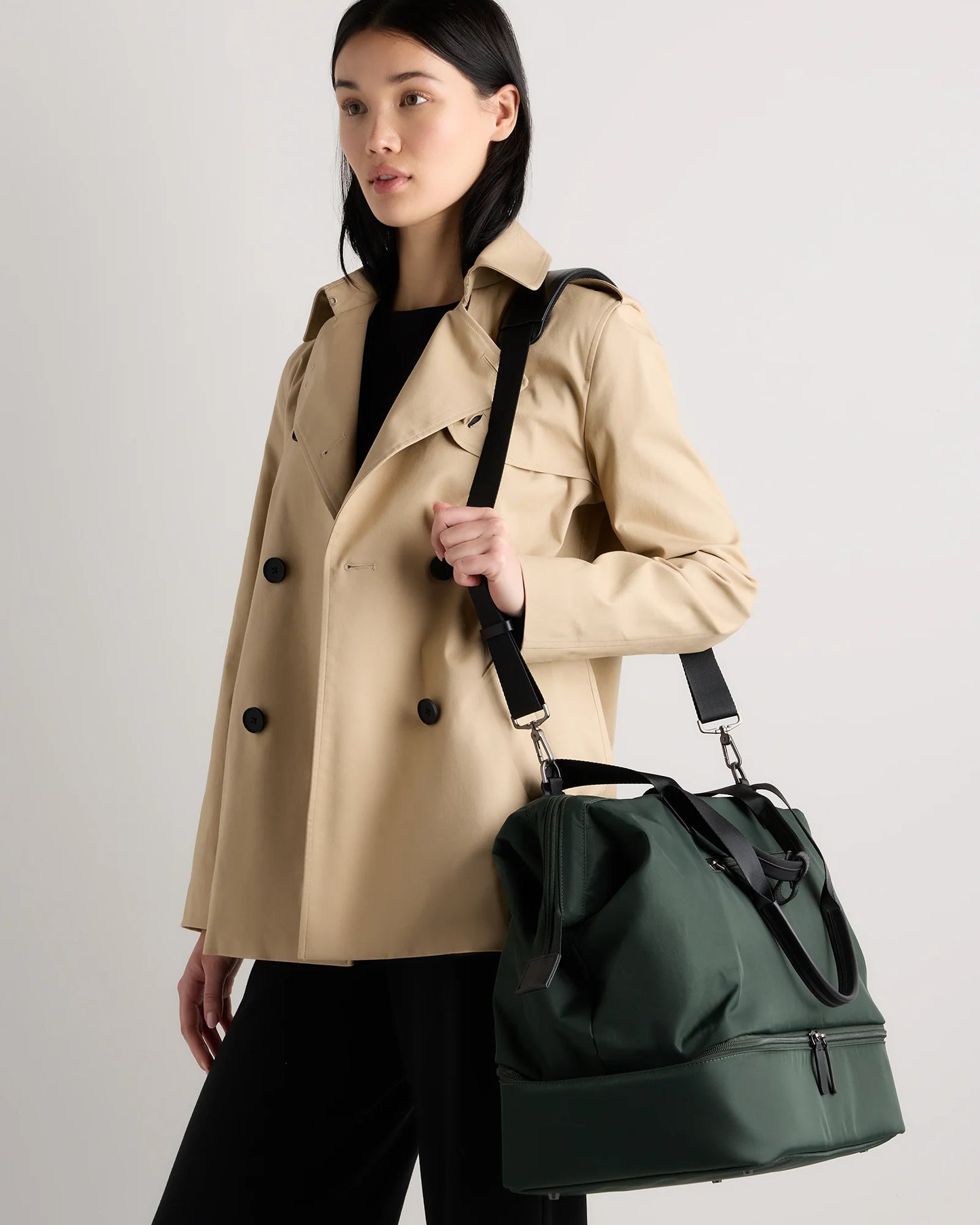 Voyage Nylon Dual Compartment Weekender - One Size / Black