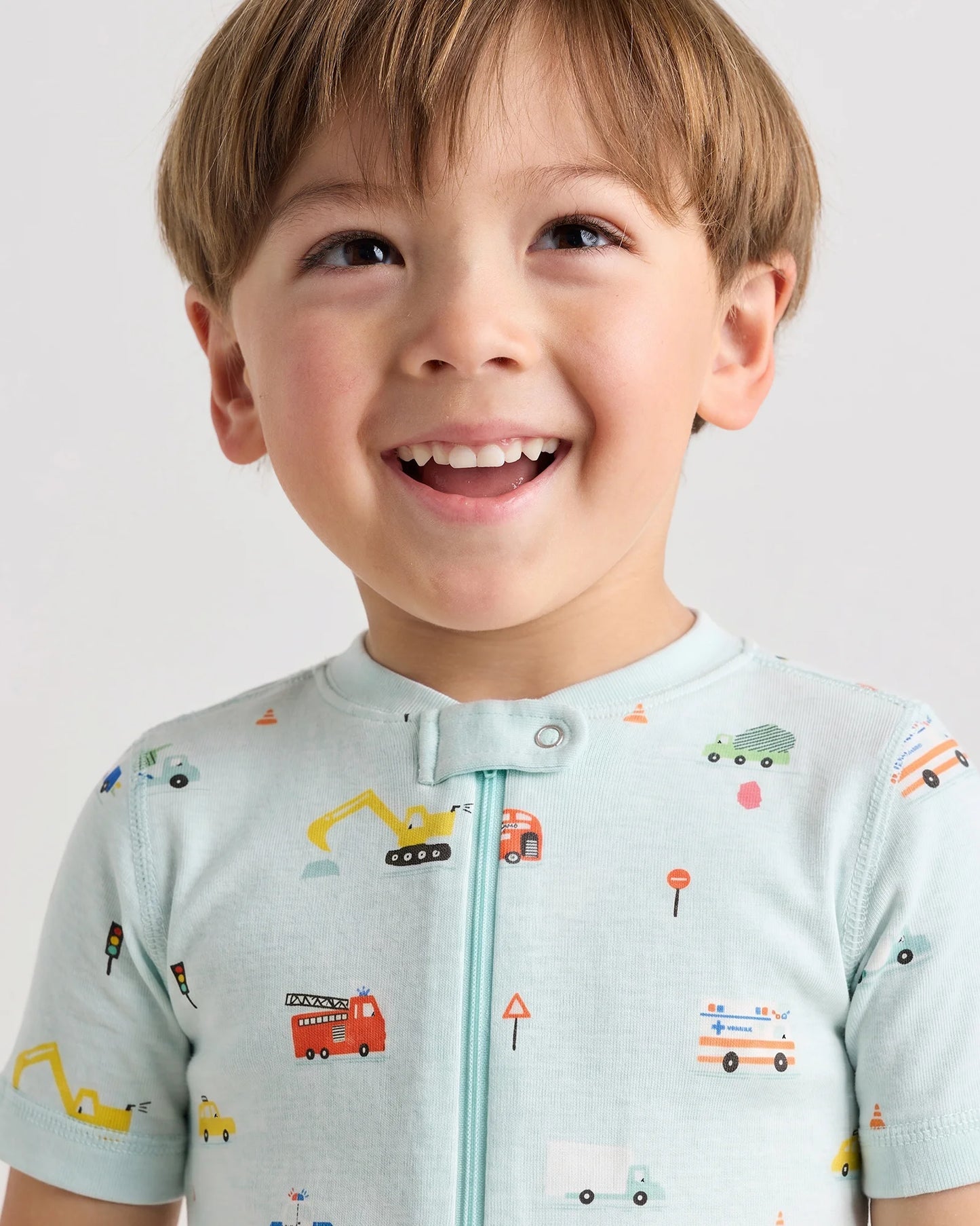100% Organic Cotton Shortie Onesie Pajama - 2T / Navy Stripe