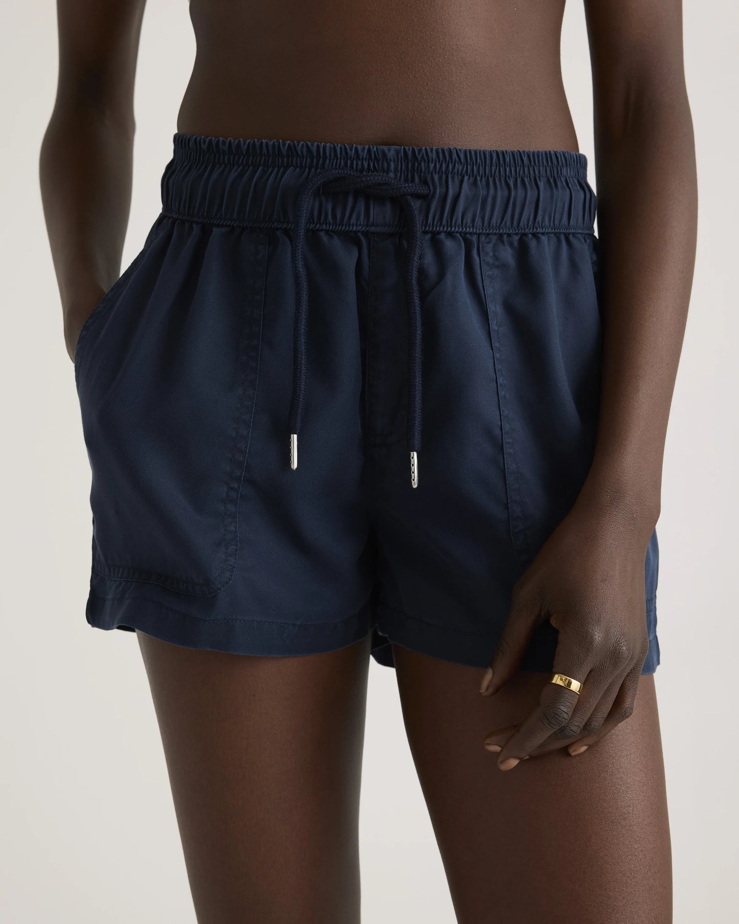 Vintage Wash Tencel Utility Shorts - XS / Moonstone Blue