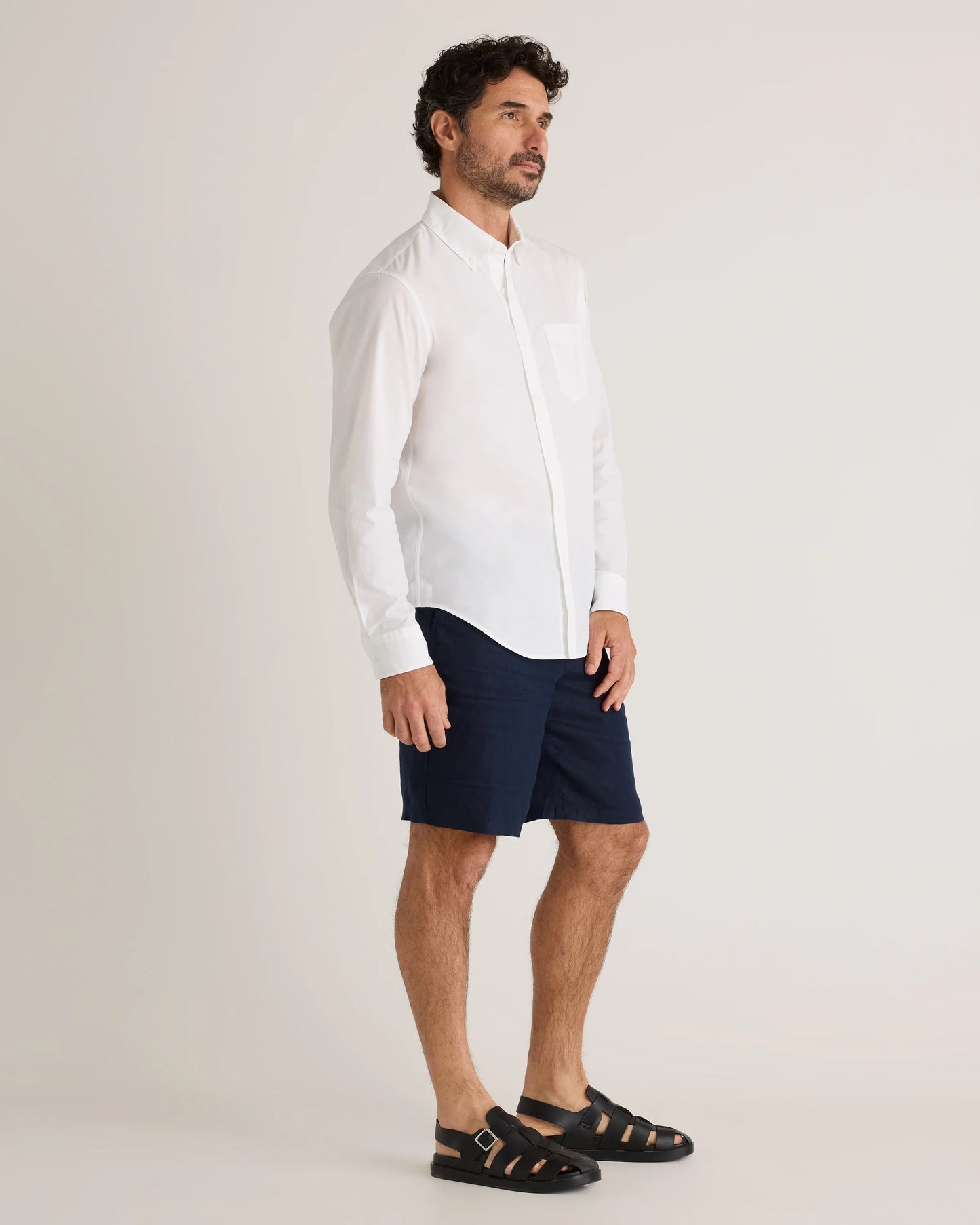 Organic Cotton Stretch Poplin Shirt - S / Grey Gingham