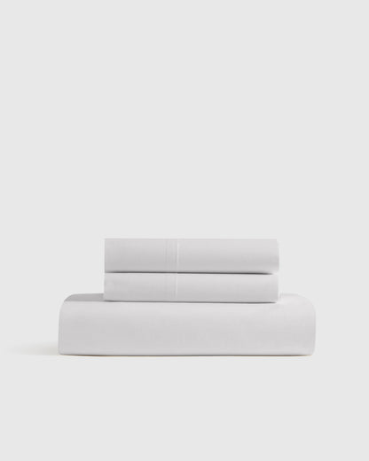 Organic Crisp Percale Fitted Sheet Set - Twin / Espresso