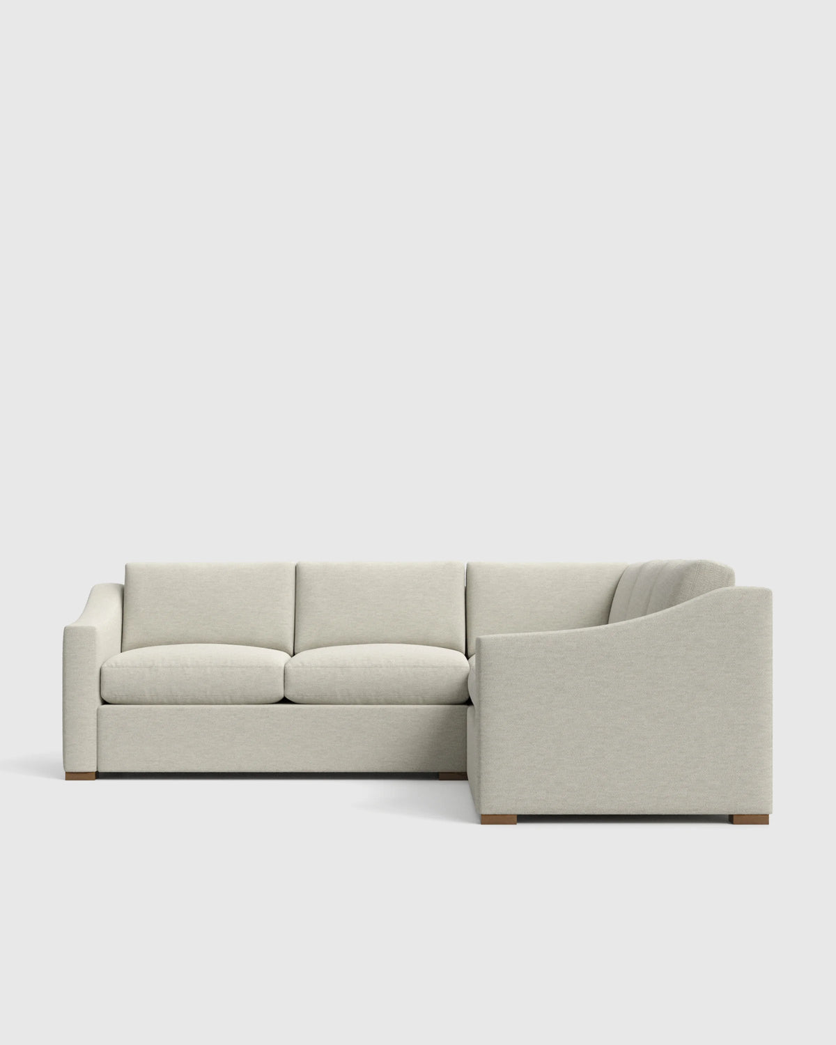 Hollis Slope Arm L Sectional in Performance Basketweave - 110x110 / Flax