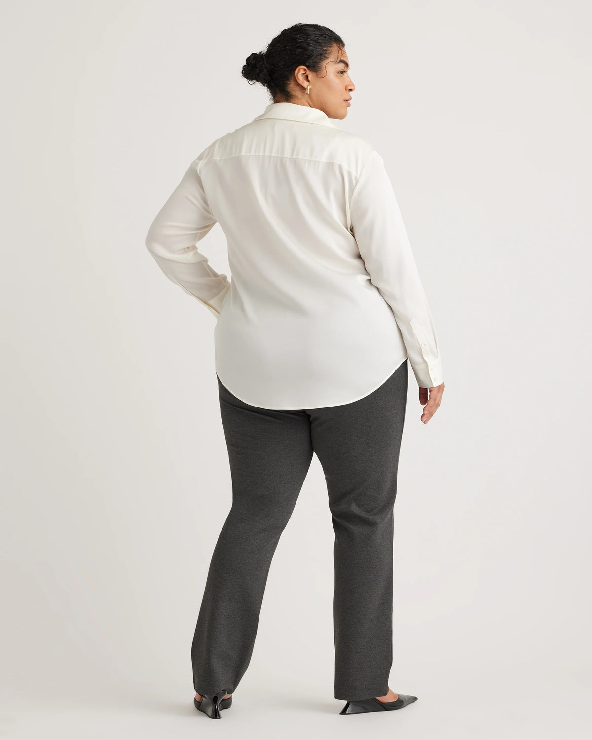 Ultra-Stretch Ponte Straight Leg Pants - 1X / Charcoal
