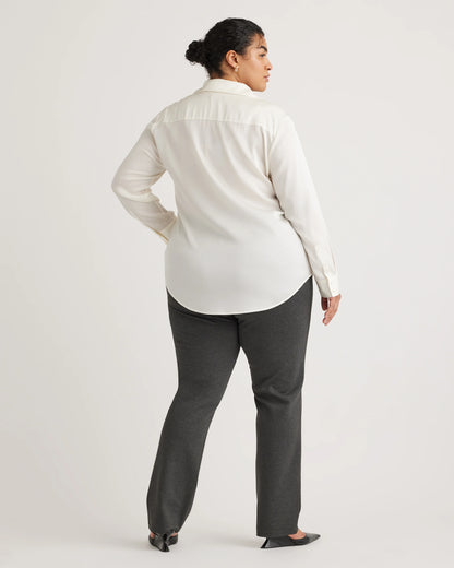 Ultra-Stretch Ponte Straight Leg Pants - 1X / Charcoal