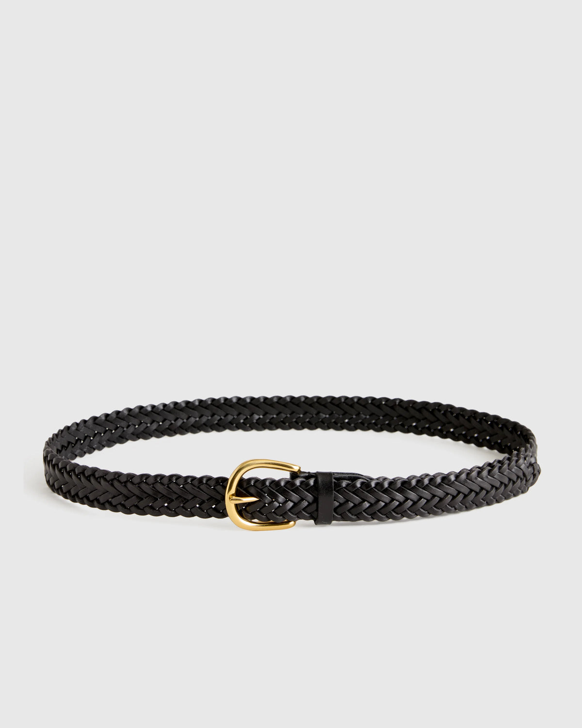 Josie European Leather Braided Belt - XS / Saddle