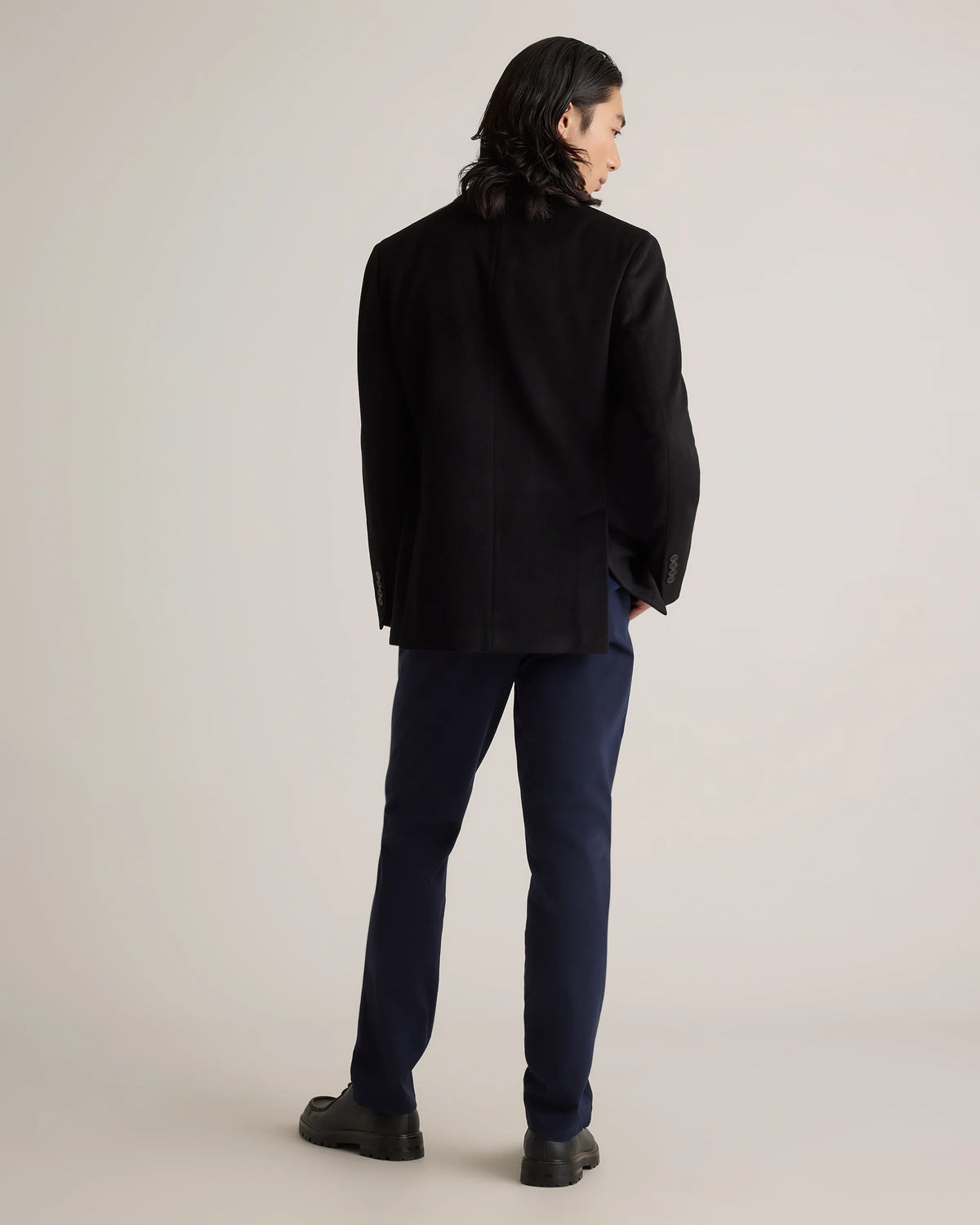 100% Mongolian Cashmere Blazer - S / Heather Graphite