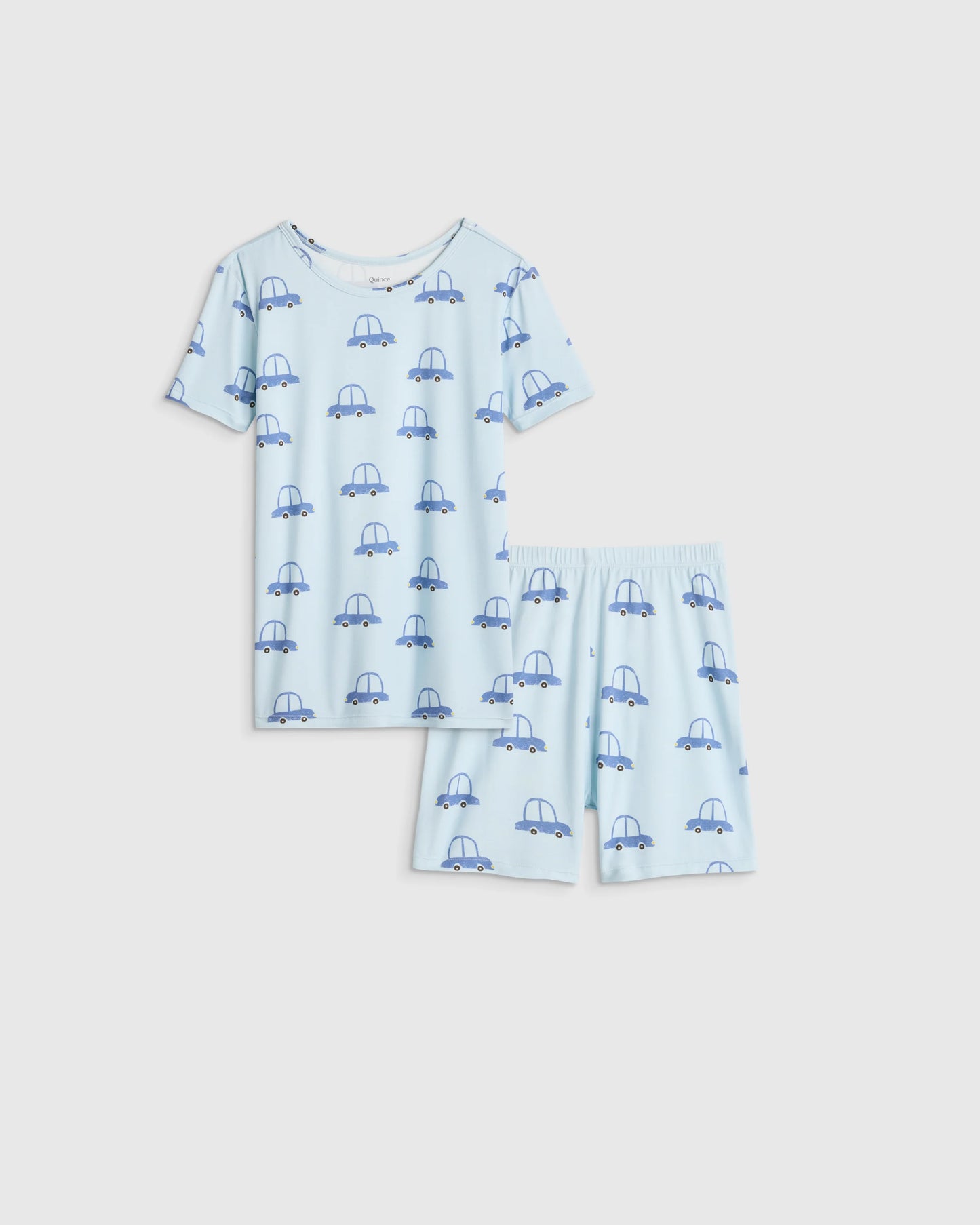 Bamboo Short Sleeve and Shorts Pajama Set - 6 / Lavender Hearts