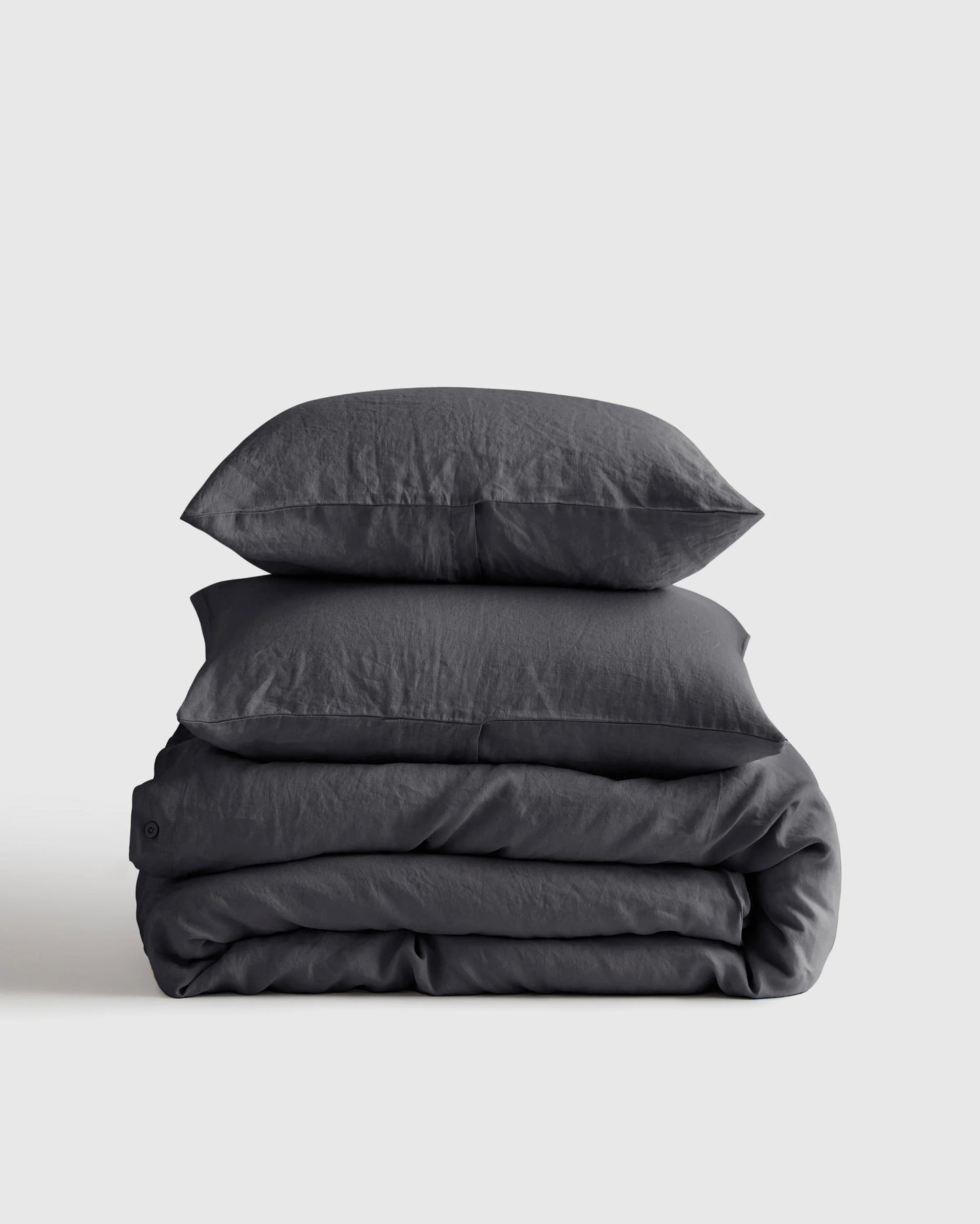 European Linen Duvet Cover Set - Twin / Peach